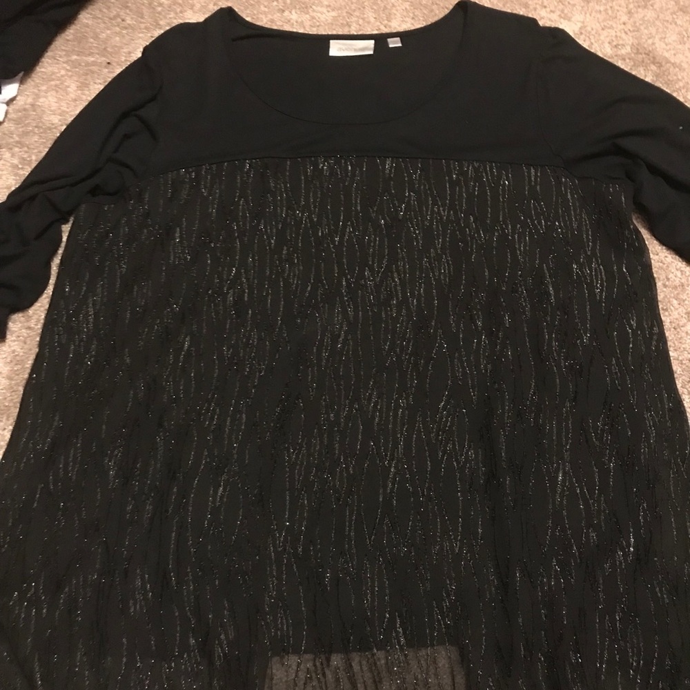 Dressy black long sleeve flowy shirts